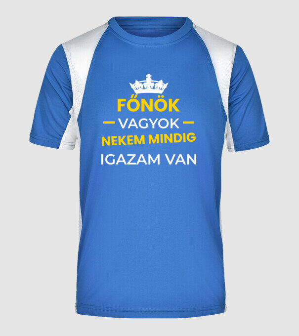  minta királykék pólón