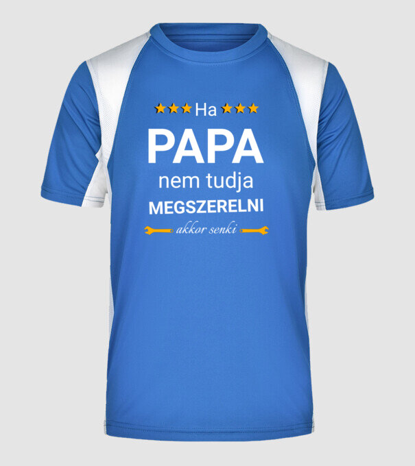  minta királykék pólón