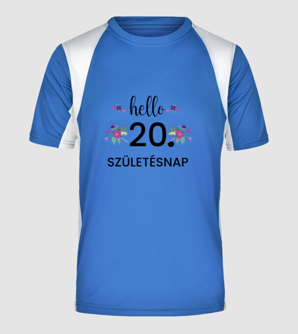  minta királykék pólón