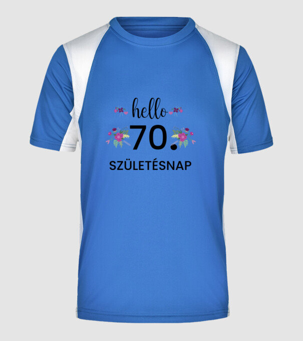  minta királykék pólón