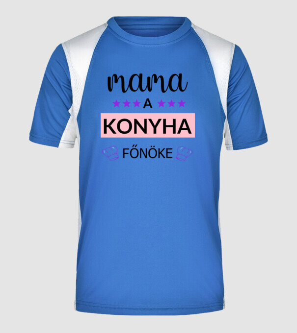  minta királykék pólón