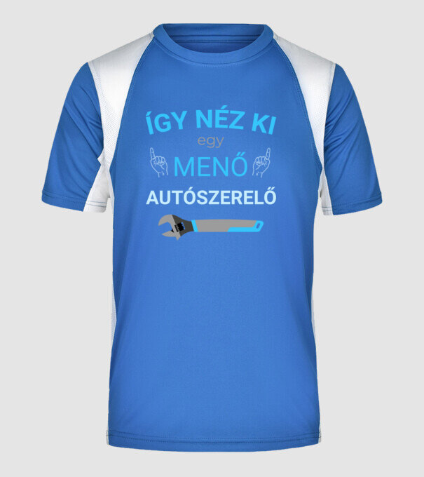 minta királykék pólón