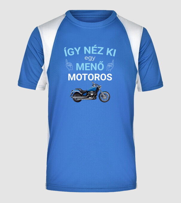  minta királykék pólón