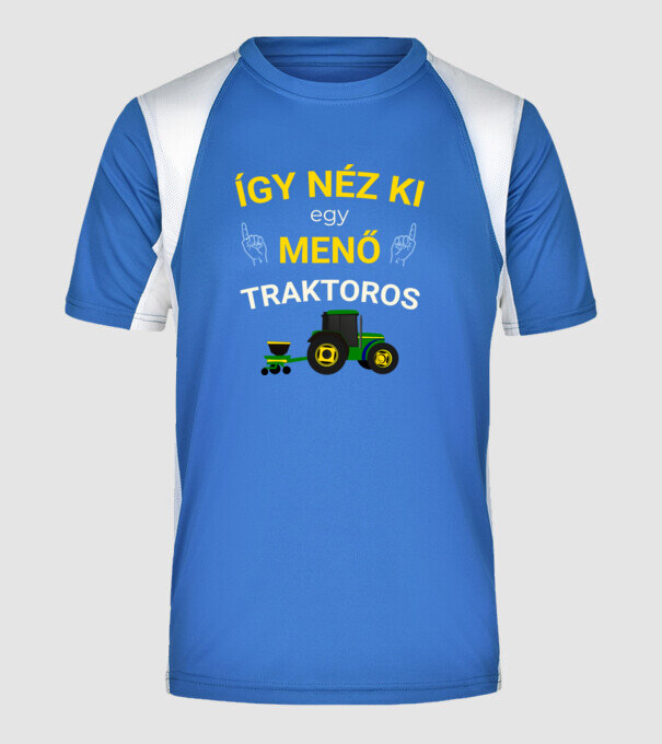 minta királykék pólón