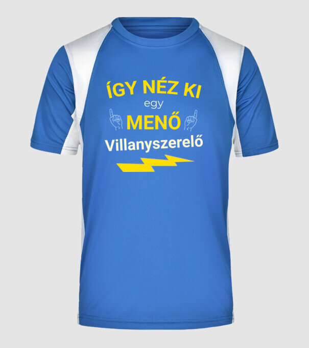  minta királykék pólón