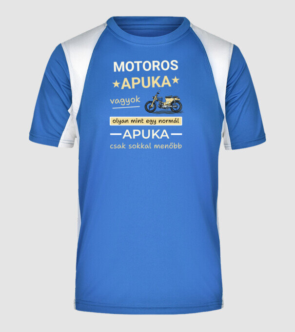  minta királykék pólón
