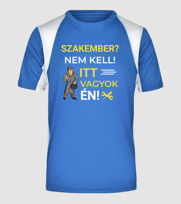  minta királykék pólón