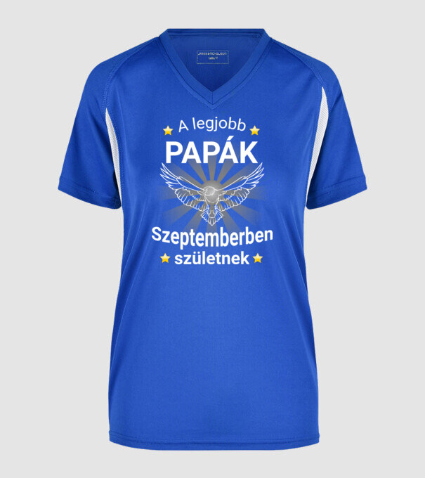  minta királykék pólón