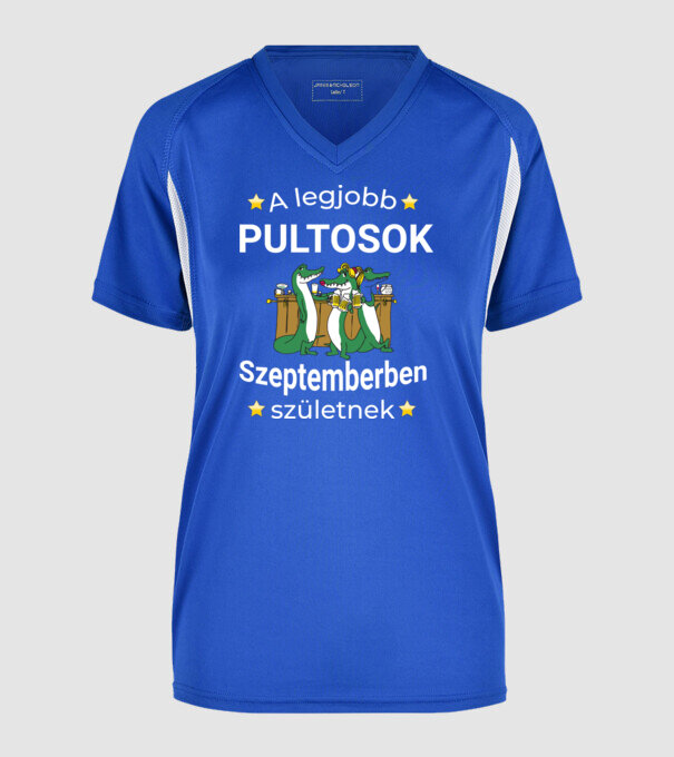  minta királykék pólón