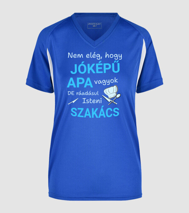  minta királykék pólón