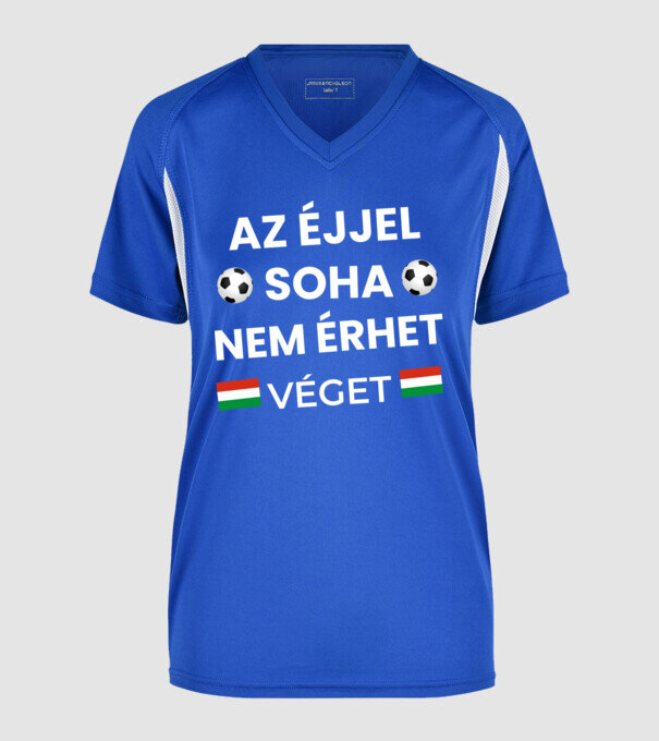  minta királykék pólón