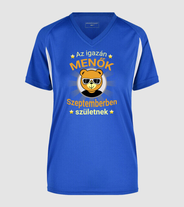  minta királykék pólón