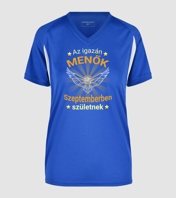  minta királykék pólón