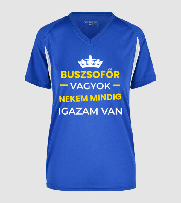  minta királykék pólón