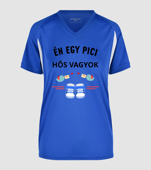  minta királykék pólón