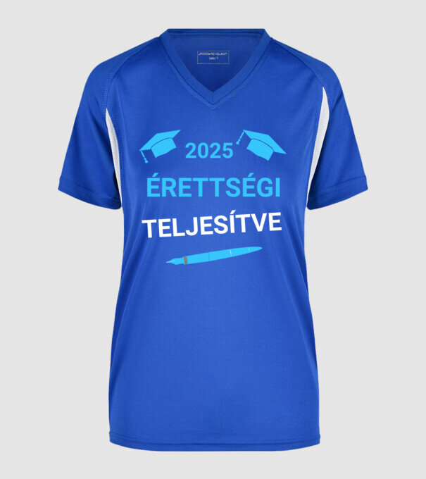  minta királykék pólón