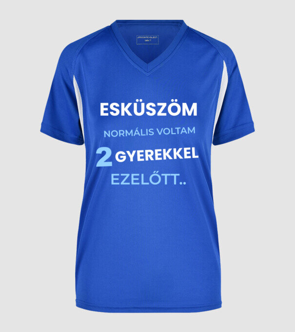  minta királykék pólón