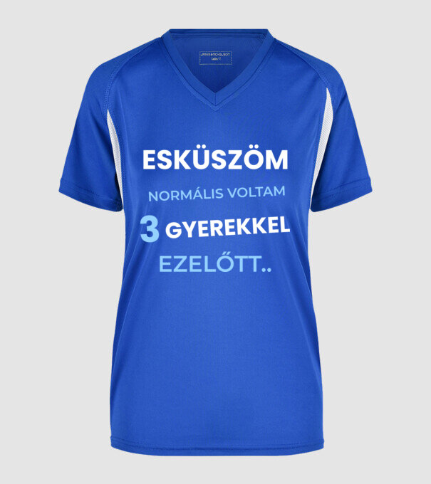  minta királykék pólón