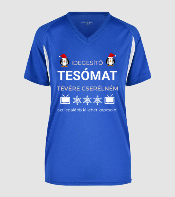  minta királykék pólón