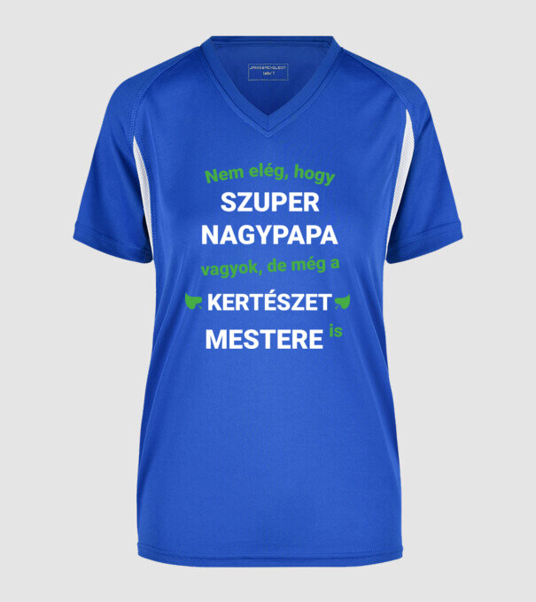  minta királykék pólón