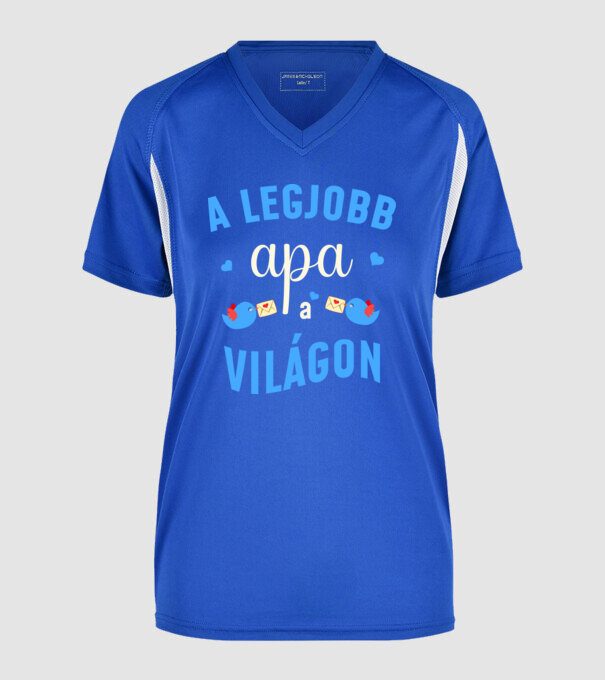  minta királykék pólón