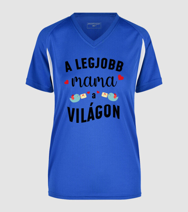  minta királykék pólón