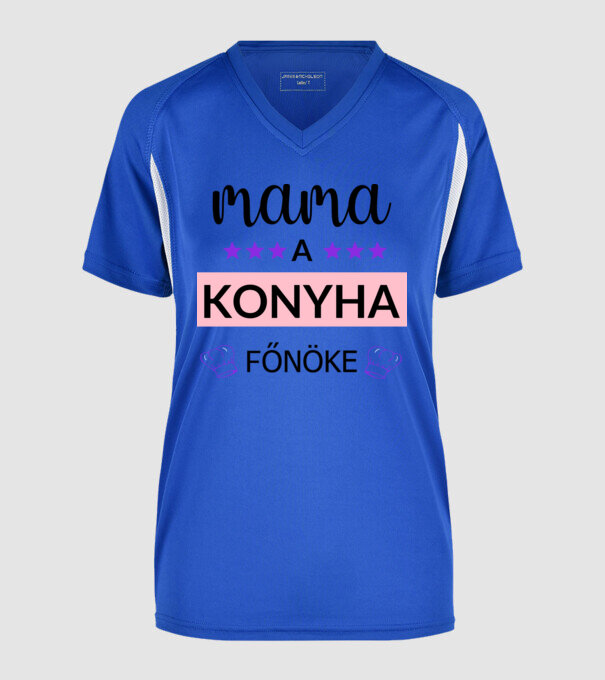  minta királykék pólón