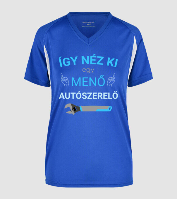  minta királykék pólón