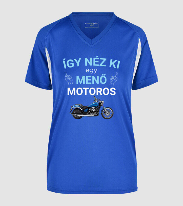  minta királykék pólón
