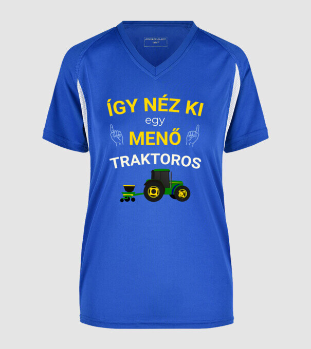  minta királykék pólón