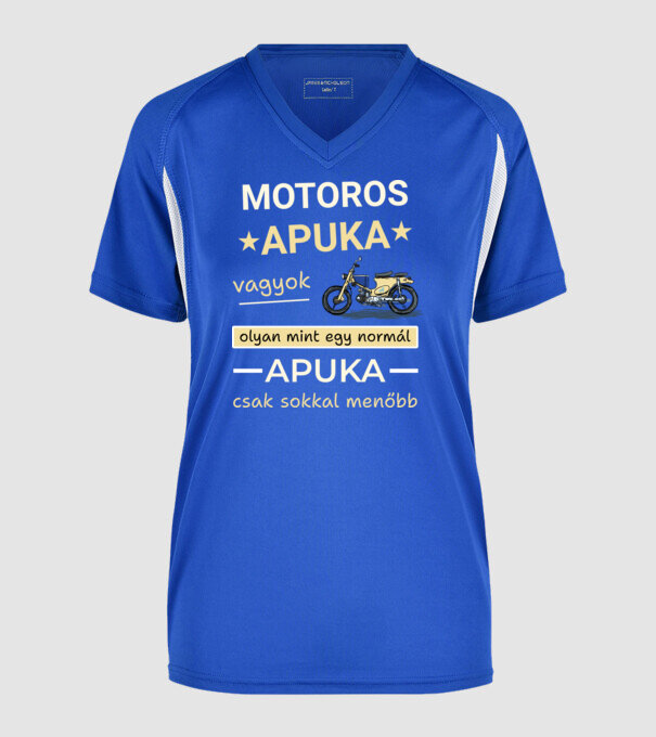  minta királykék pólón