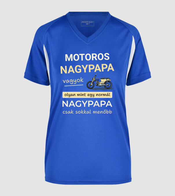  minta királykék pólón