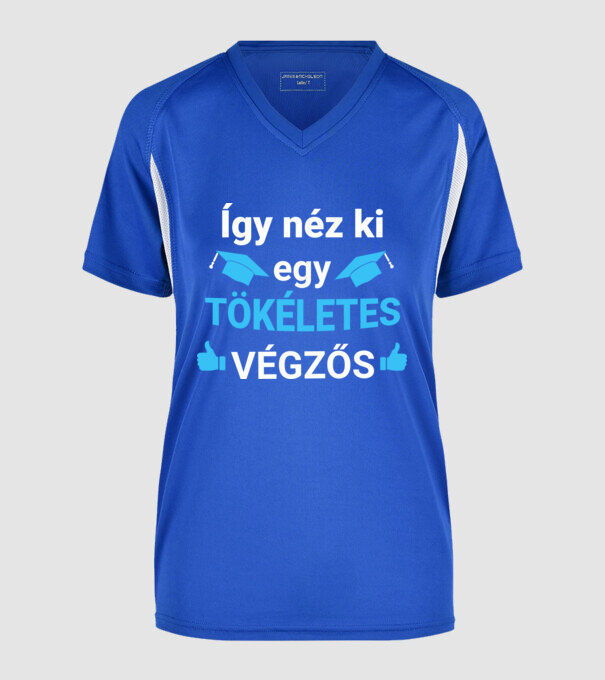  minta királykék pólón